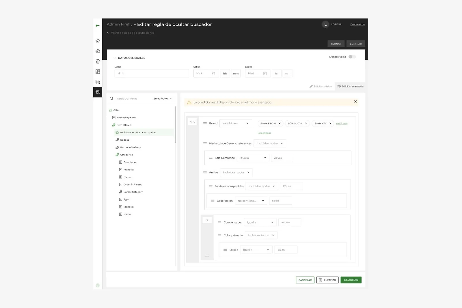 El Corte Inglés — trabajo de Diga—